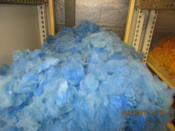 BLUE - Hand-dyed Texel Wool Roving Felt Spin Knit Craft! - 8 oz bags picture