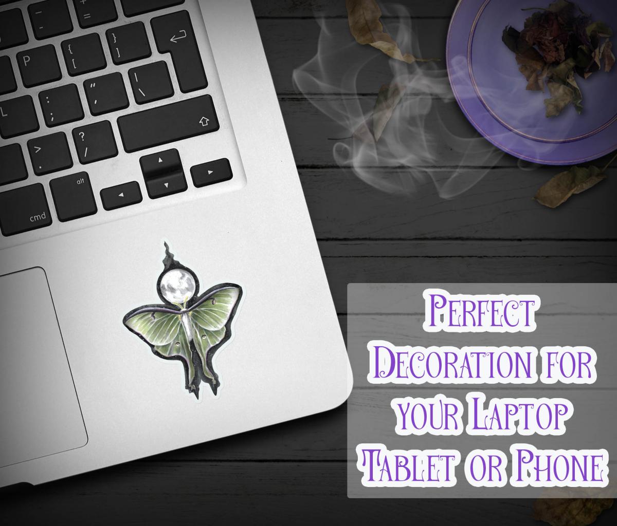 Luna Moth Full Moon Sticker picture