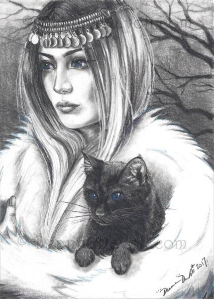 Conjuring Companions - Witch with Black Cat picture