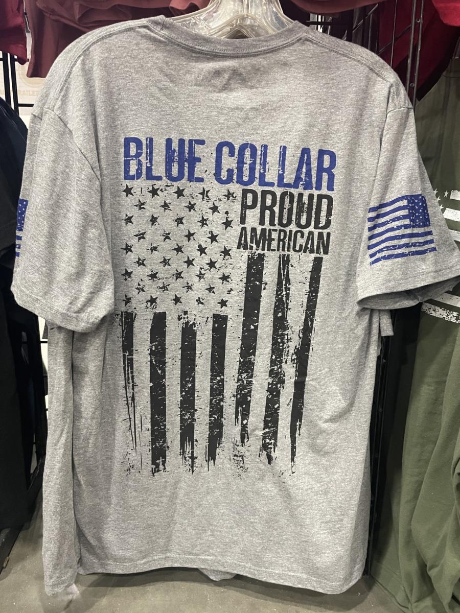 Blue Collar Proud American T-shirt picture