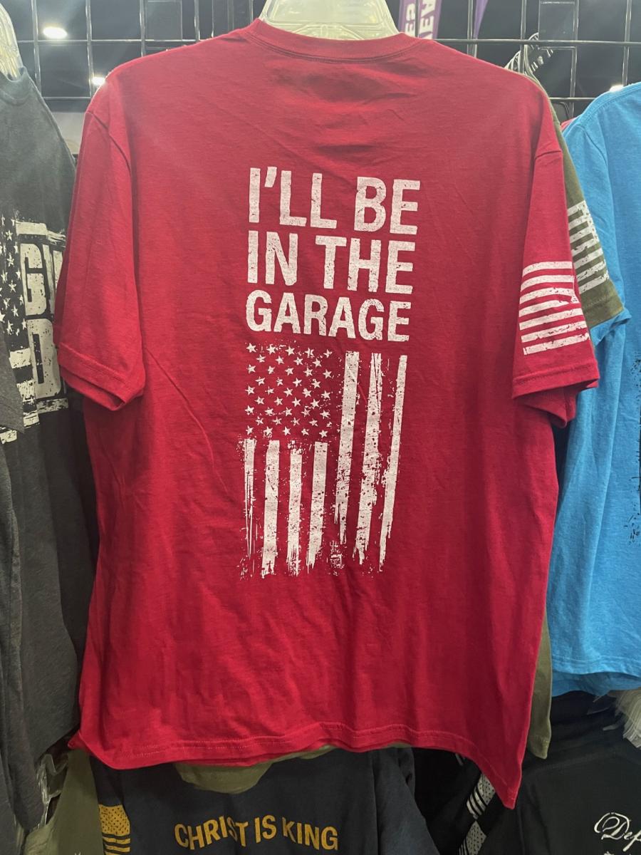 I'll Be In The Garage Red T-Shirt picture