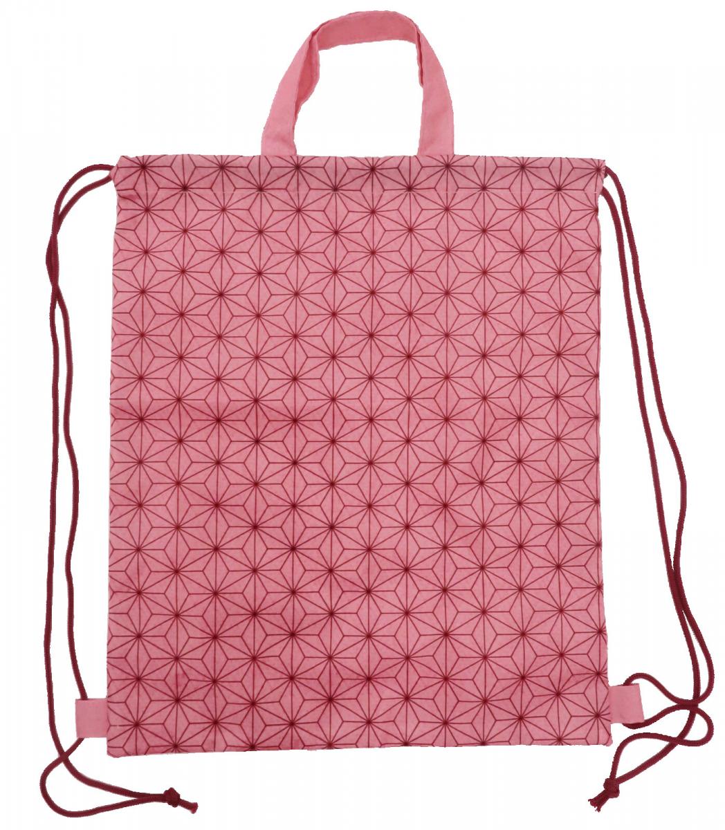 Japanese Pattern Drawstring Knapsack Backpack picture