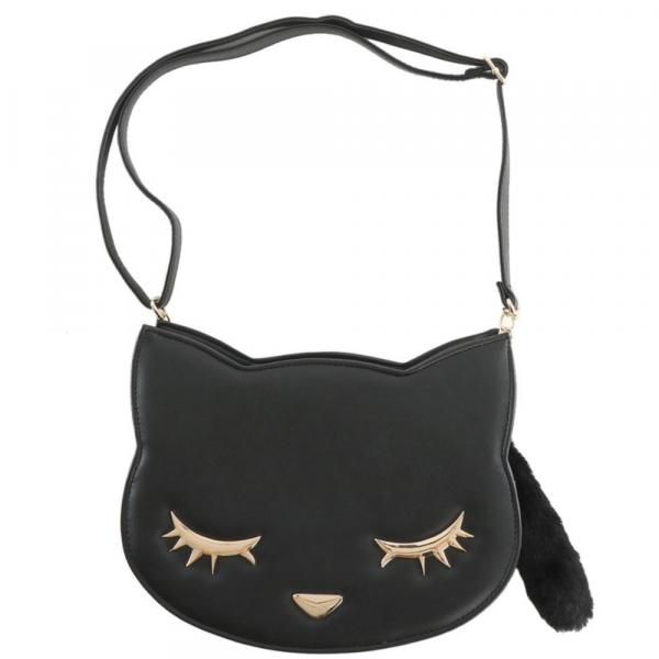 Pooh-Chan Die Cut Shoulder Bag in Black picture