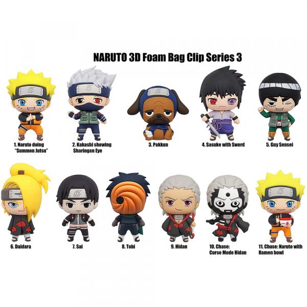 Naruto Shippuden Series 3 Bag Clip Mystery Pack picture