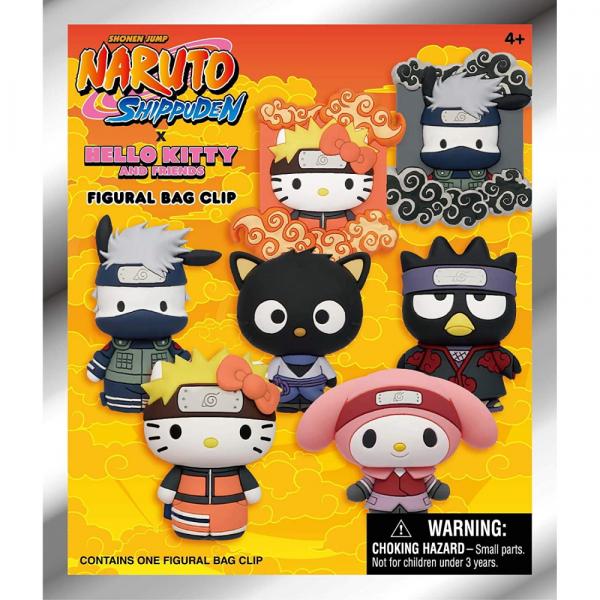 Hello Kitty mix Naruto Foam Figural Key Chain Mystery Pack