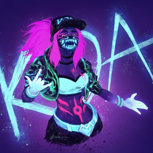 Mask (LOL K/DA Akali Neon Look) Anime Expression picture