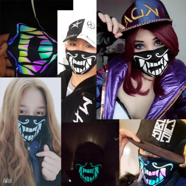 Mask with Filter (LOL K/DA Akali Neon Look) Anime Expression picture
