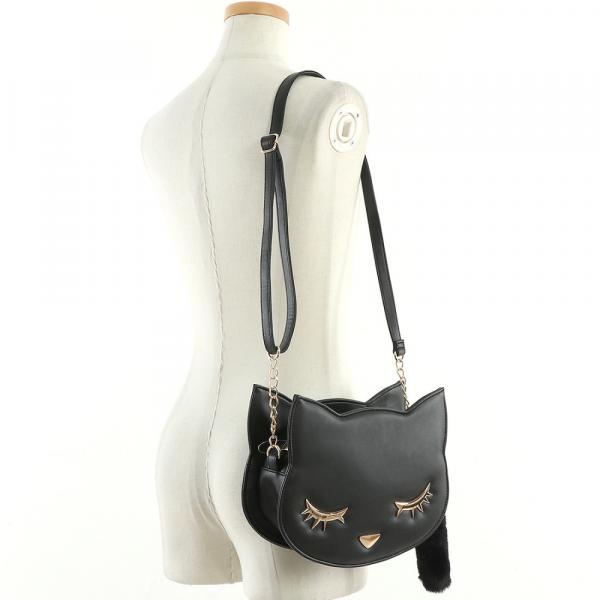 Pooh-Chan Die Cut Shoulder Bag in Black picture