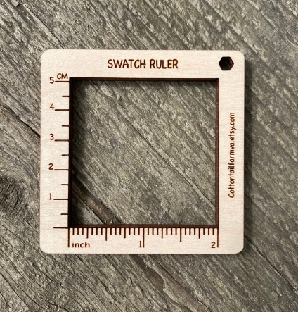 Swatch Ruler, Swatch measuring tool, swatch Knitting ruler picture