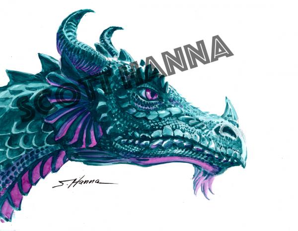 Dragon Profile Art Print Sm AS25