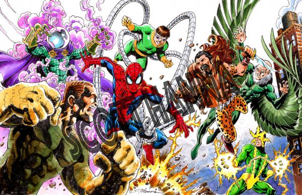 Sinister 6 Spidey Art Print Lg AL22