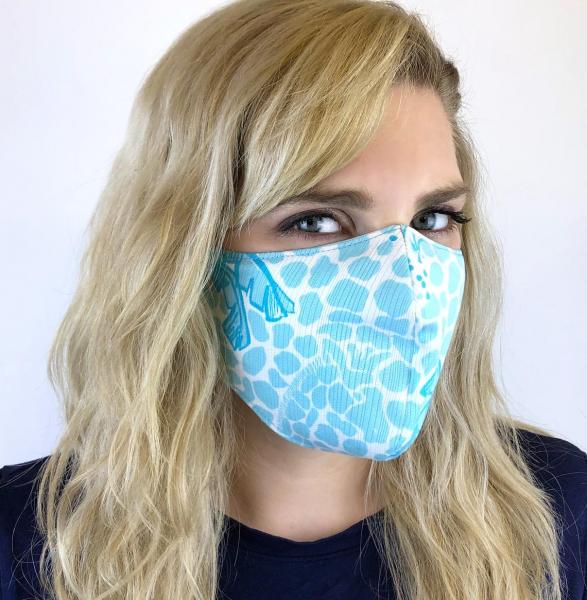 Lilly Pulitzer BODO face mask vintage pale blue giraffe Buy1Donate1