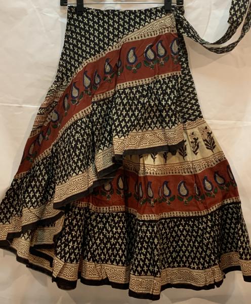 Half Block Print Wrap Skirt 32BPH picture