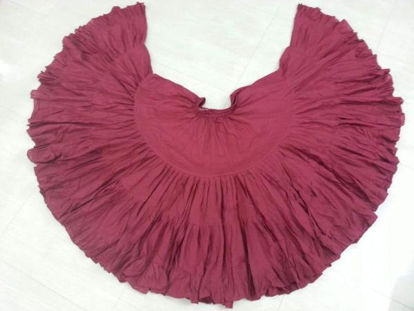 32 Yard Pure Cotton Skirt Maroon picture