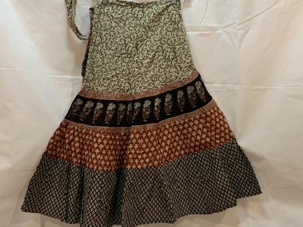 Half Block Print Wrap Skirt BPH34 picture