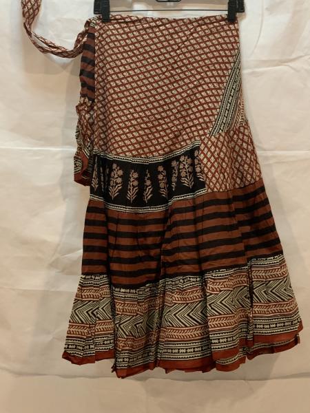 Half Block Print Wrap Skirt 31BPH picture