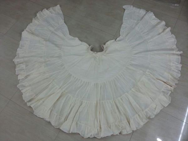 32 Yard Pure Cotton Skirt Victorian Ivory
