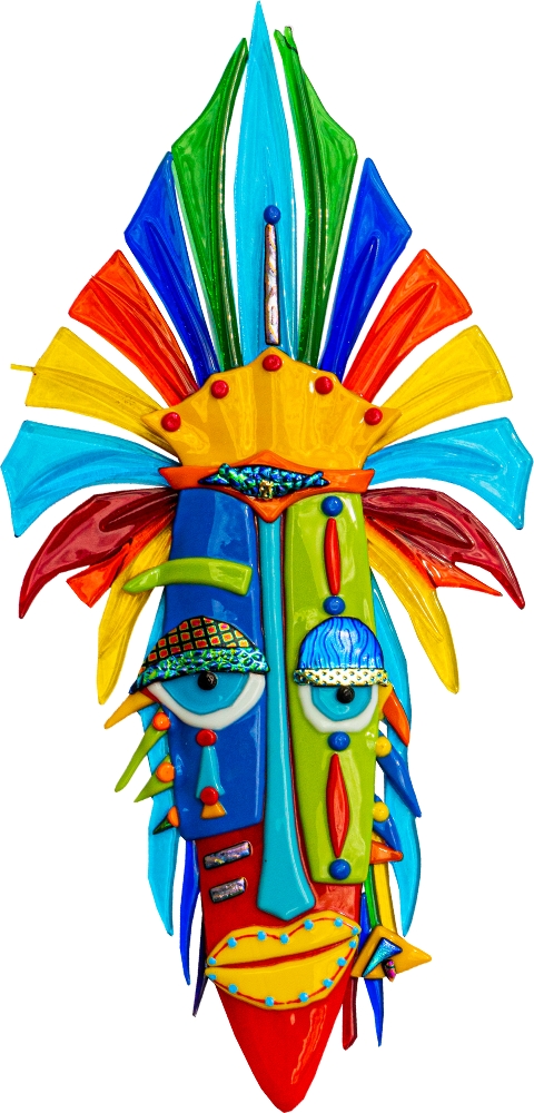 Mayan Culture Mask- Red