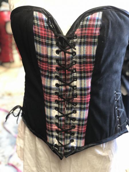 Giovanna - 30" Waist - Summer Stewart Tartan Flannel/Black Moleskin Sides picture