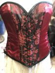 Giovanna - 31" Waist - Cabbage Rose - Red/Black