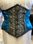 Waist Cincher - 24" Waist - Celtic Stripe - Teal/Gold/Black