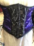 Waist Cincher - 25" Waist - Dragon Rose - Purple/Pearl/Black