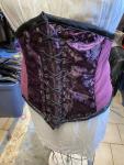 Waist Cincher - 38" Waist - Rose Jacquard - Eggplant/Plum Moleskin