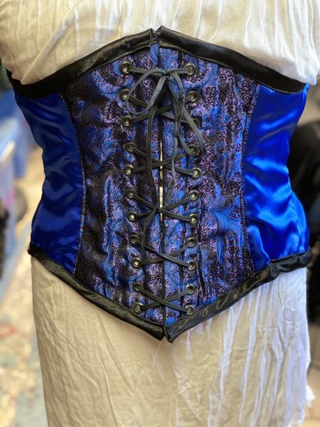 Waist Cincher - 23" Waist - Peacock Feather - Blue/Purple/Black picture