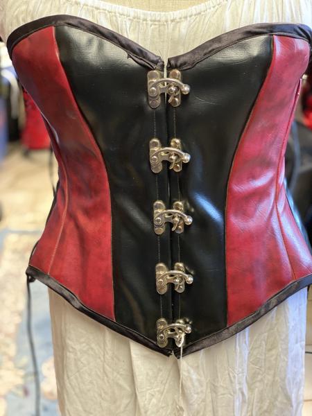 Viola HW - Black/Red Leather - 19"-48" Waist All Available