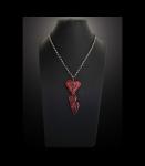 Fin"e Porcelain Small Red Heart Necklace. 19