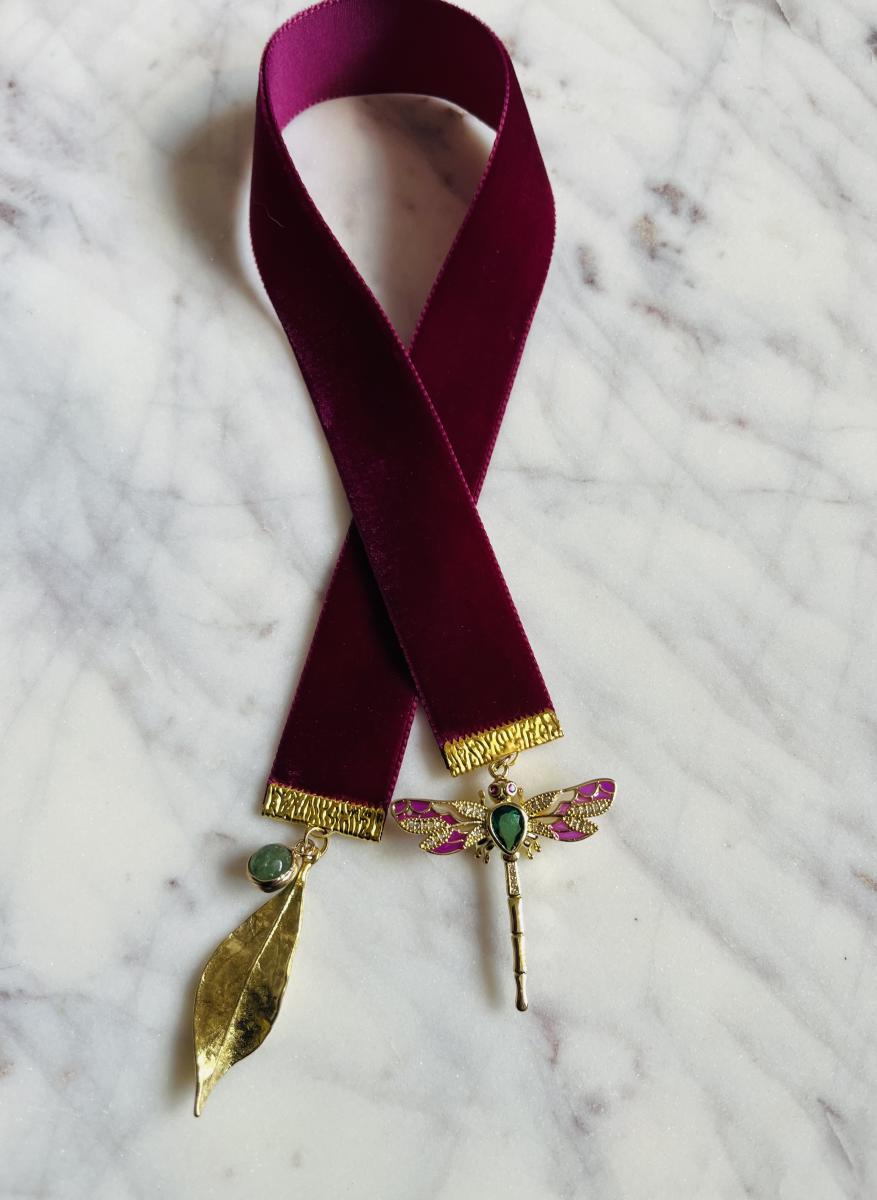 Green & Fuchsia Dragonfly Bookmark picture