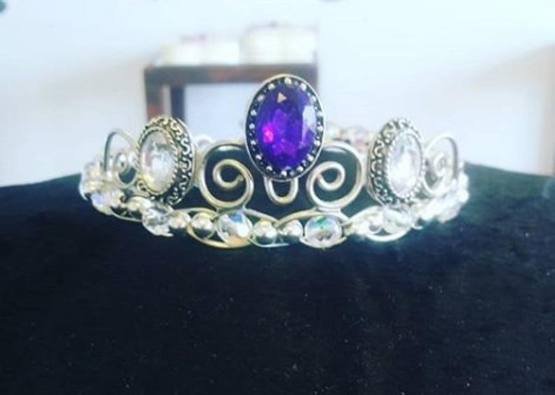 Purple Tiara and Bracelet Set picture