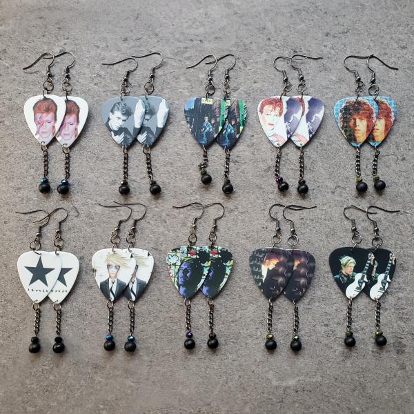 David Bowie Guitar Pick Earrings