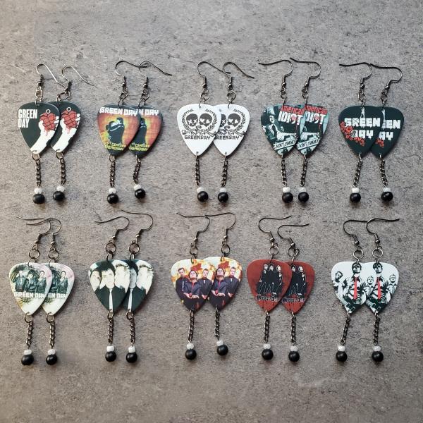 Green Day Guitar Pick Earrings picture