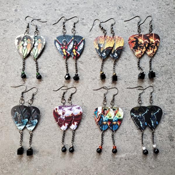 Marvel 3 Guitar Pick Earrings