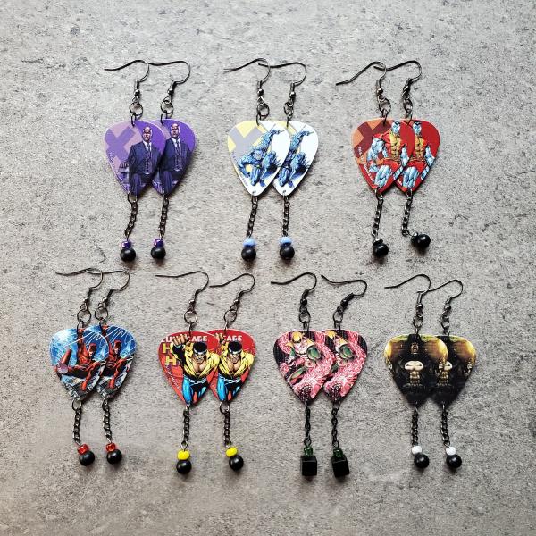 Marvel 2 Guitar Pick Earrings picture