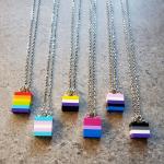 LEGO Pride Flag Stack Pendants