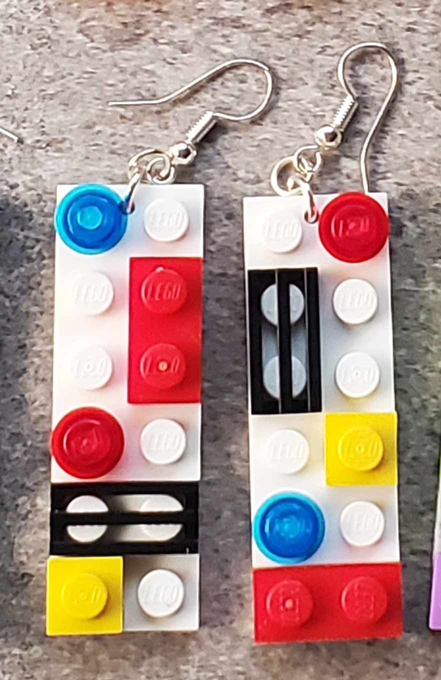 LEGO One-of-a-Kind 2x6 Plate Earrings picture