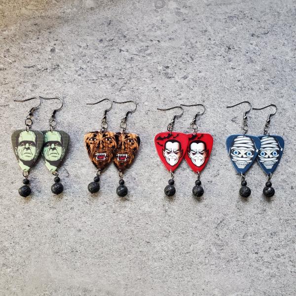 Universal Monsters Guitar Pick Earrings