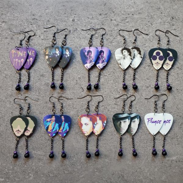 Prince Guitar Pick Earrings