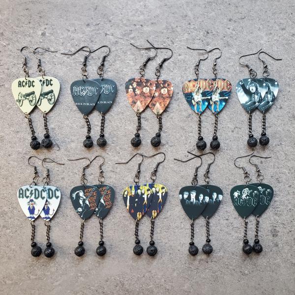 AC/DC Guitar Pick Earrings