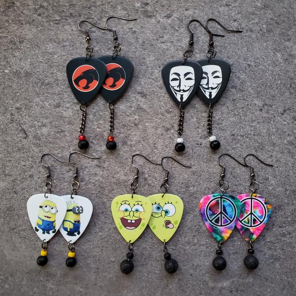 Pop Culture Guitar Pick Earrings picture