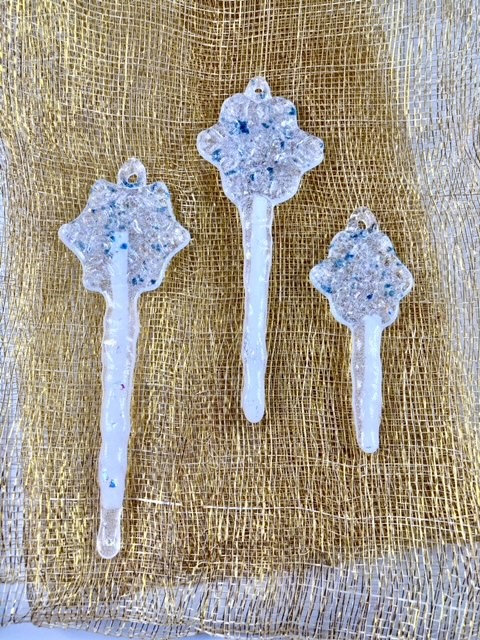 4 Inch Snowflake Icicle Ornament picture