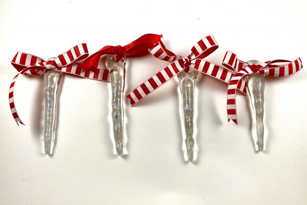 5 Inch Clear Icicle Christmas Ornament picture