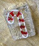 Candy Cane Christmas Ornament (red and white)
