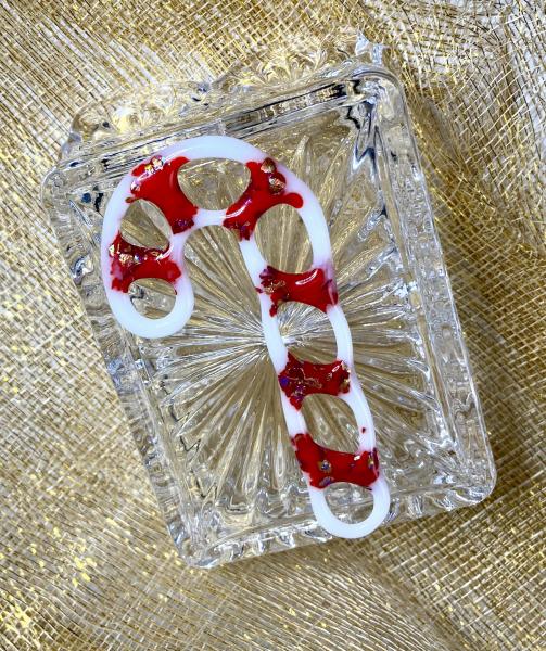 Candy Cane Christmas Ornament (red and white)