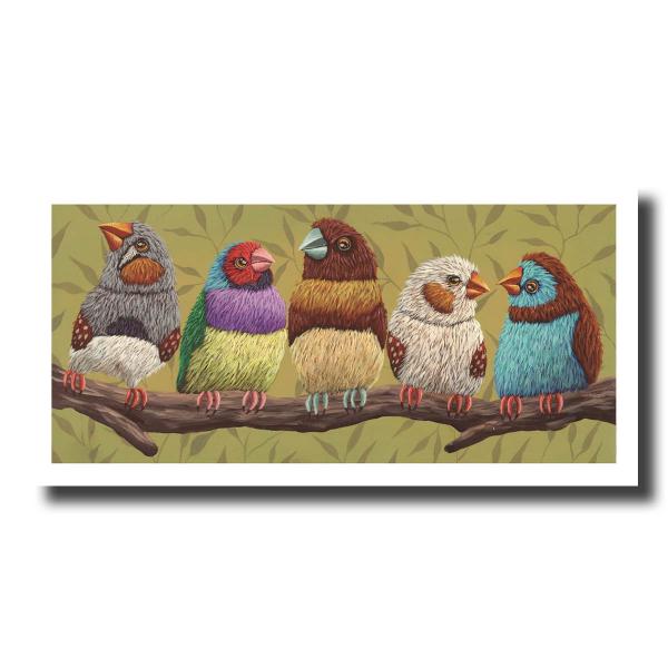 ART PRINT-"Finch Frenzy" picture