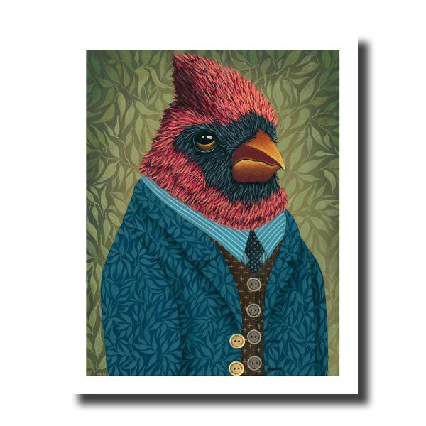 ART PRINT-"Garden Portraits-Cardinal 3" picture