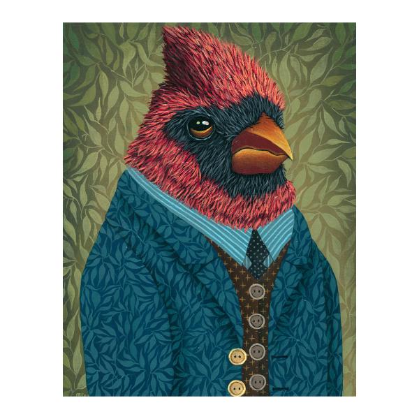 ORIGINAL-"Garden Portraits-Cardinal #3" picture