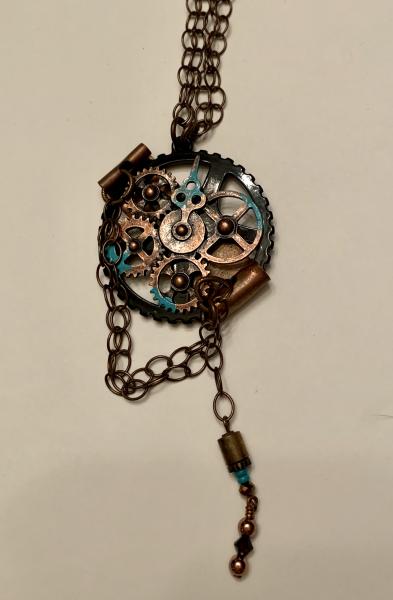 Steampunk gears necklace
